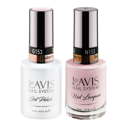 LAVIS 153 Teaberry - Gel Polish & Matching Nail Lacquer Duo Set - 0.5oz