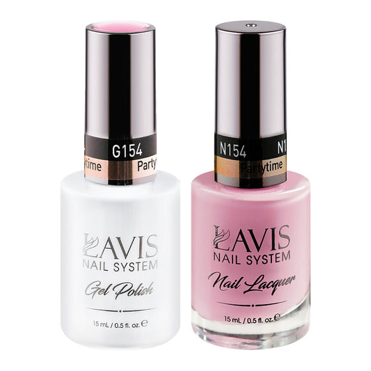 LAVIS 154 Partytime - Gel Polish & Matching Nail Lacquer Duo Set - 0.5oz