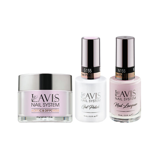 LAVIS 3 in 1 - 155 Lighthearted Pink - Acrylic & Dip Powder, Gel & Lacquer