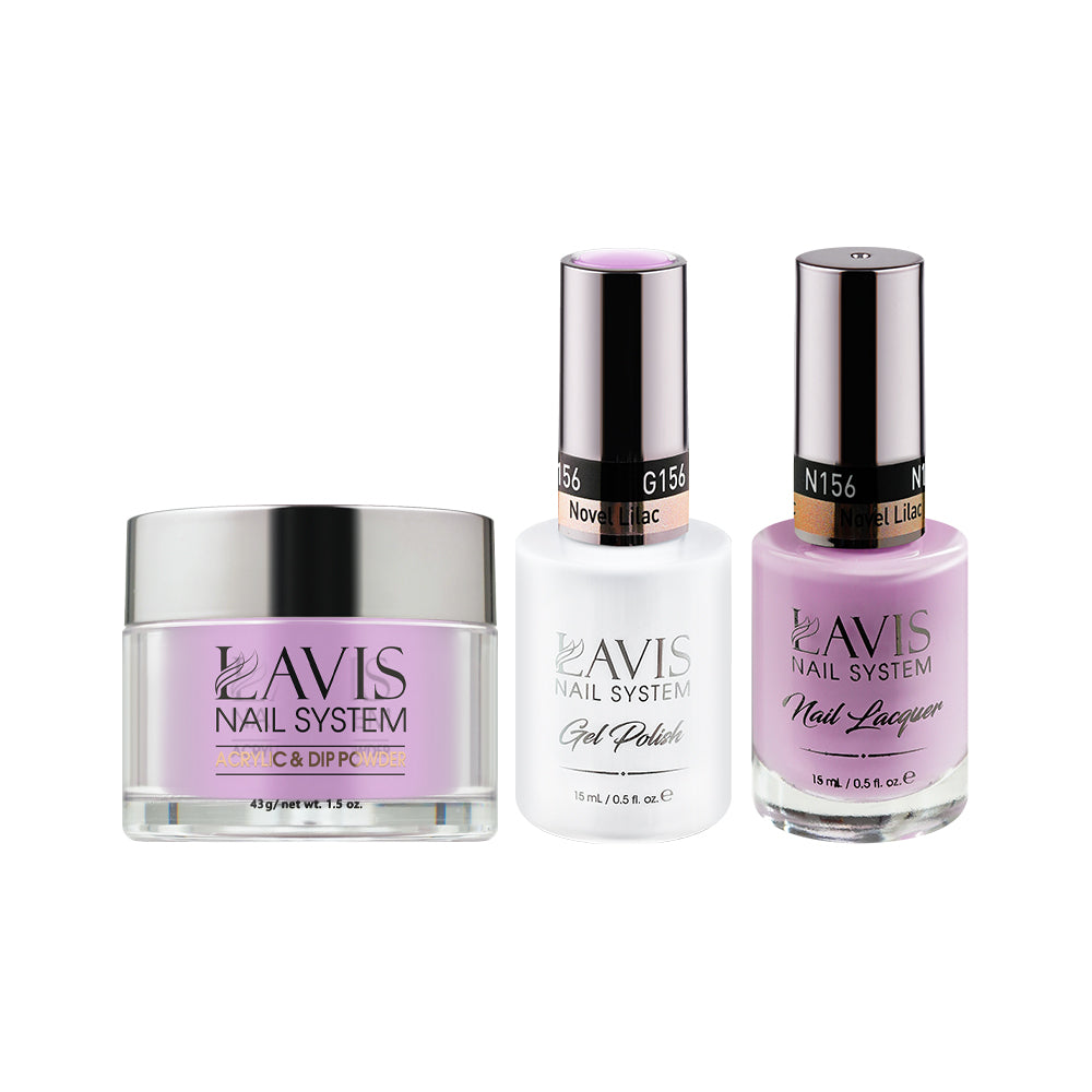 LAVIS 3 in 1 - 156 Novel Lilac - Acrylic & Dip Powder, Gel & Lacquer