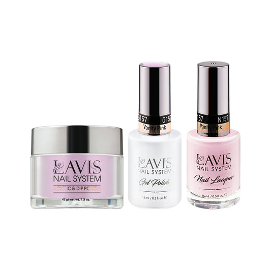 LAVIS 3 in 1 - 157 Vanity Pink - Acrylic & Dip Powder, Gel & Lacquer