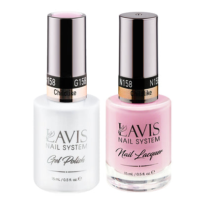 LAVIS 158 Childlike - Gel Polish & Matching Nail Lacquer Duo Set - 0.5oz