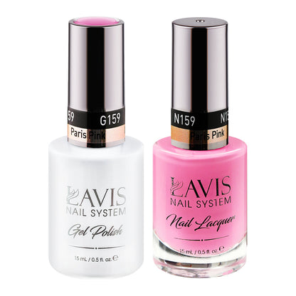 LAVIS 159 Paris Pink - Gel Polish & Matching Nail Lacquer Duo Set - 0.5oz