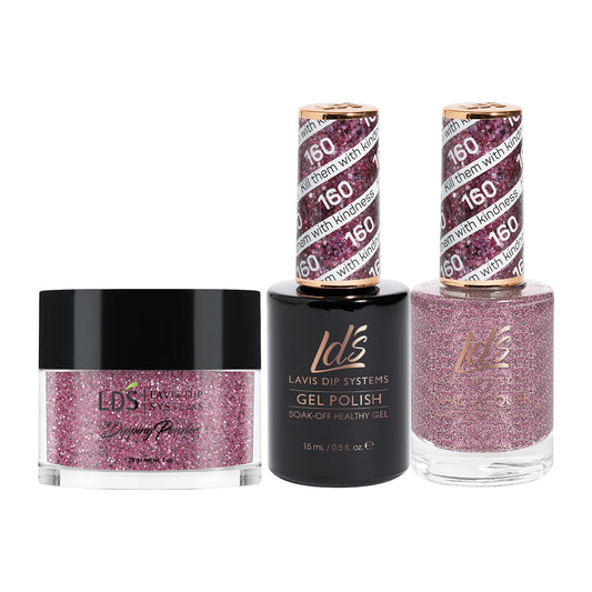 LDS 3 in 1 - 160 Kill Them With Kindness - Dip (1oz), Gel & Lacquer Matching