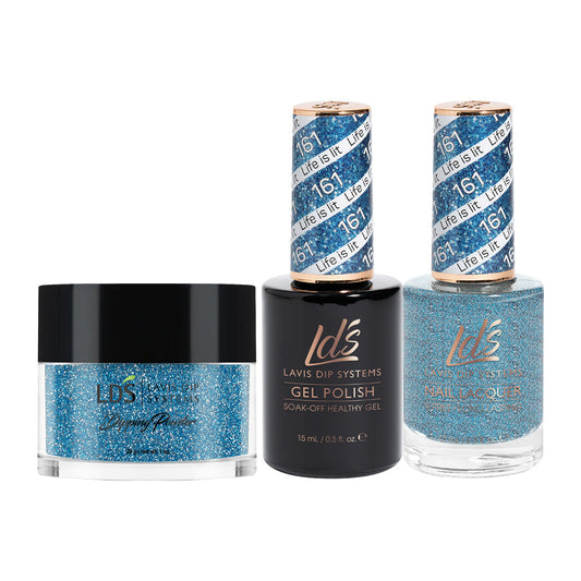 LDS 3 in 1 - 161 Life Is Lit - Dip (1oz), Gel & Lacquer Matching