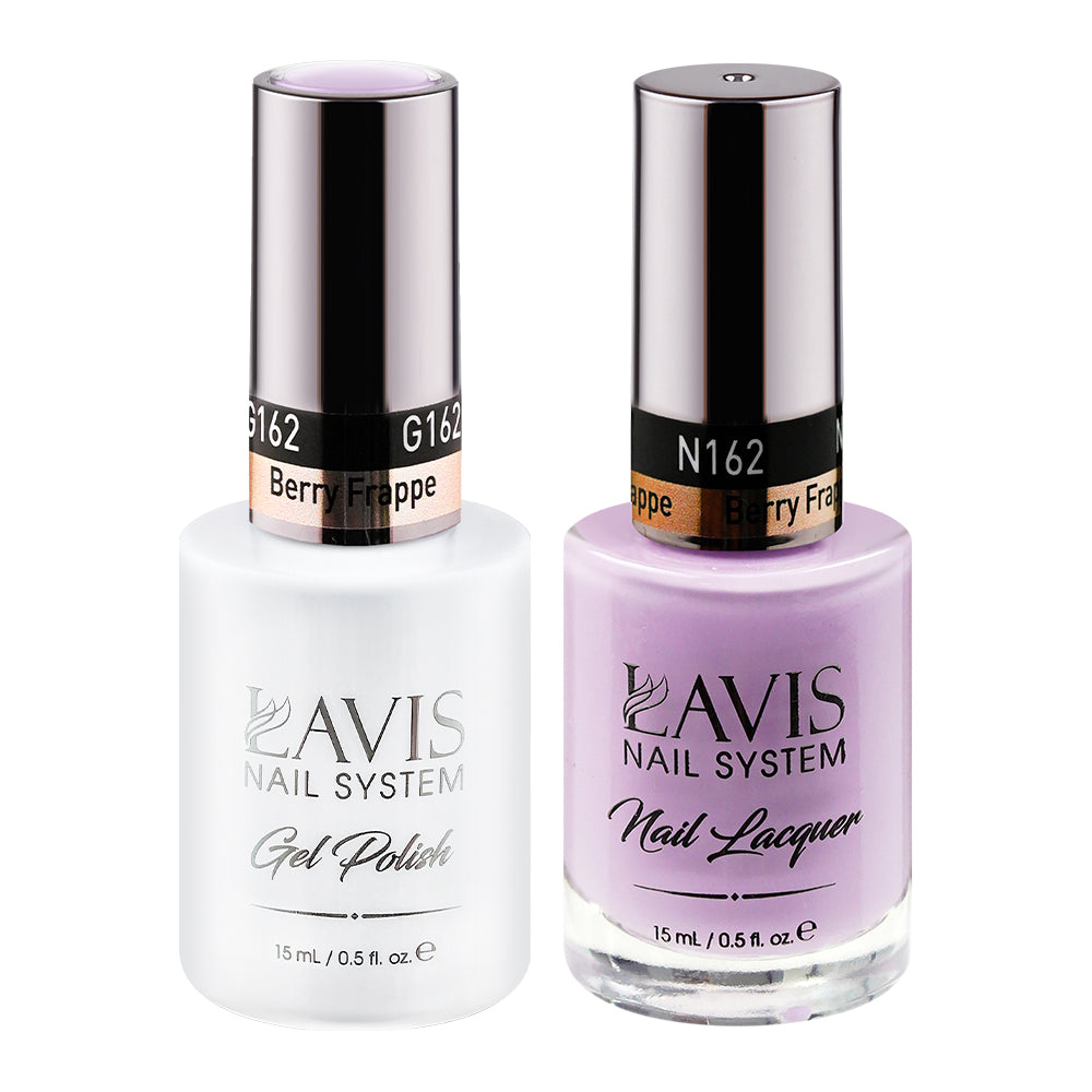 LAVIS 162 Berry Frappe - Gel Polish & Matching Nail Lacquer Duo Set - 0.5oz