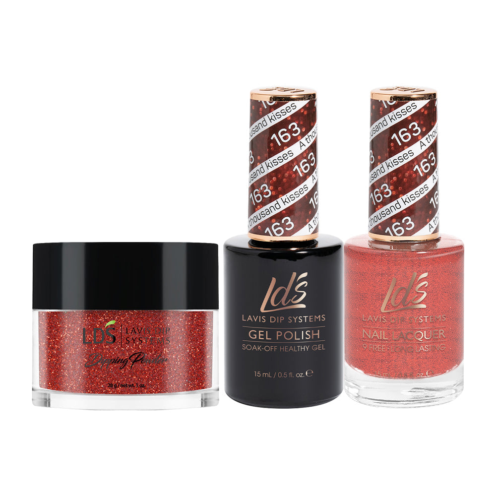 LDS 3 in 1 - 163 A Thousand Kisses - Dip (1oz), Gel & Lacquer Matching