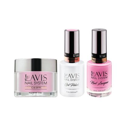 LAVIS 3 in 1 - 166 Haute Pink - Acrylic & Dip Powder, Gel & Lacquer