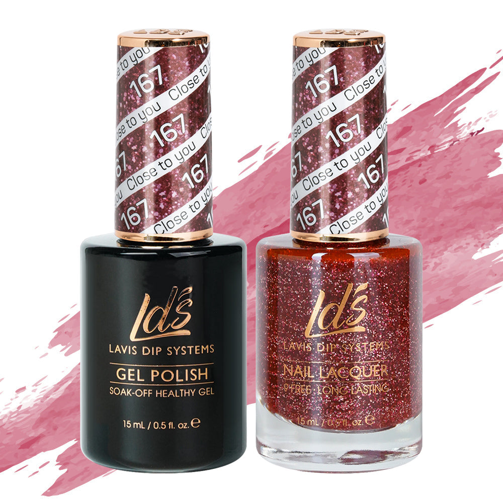 LDS 167 Close To You - LDS Healthy Gel Polish & Matching Nail Lacquer Duo Set - 0.5oz