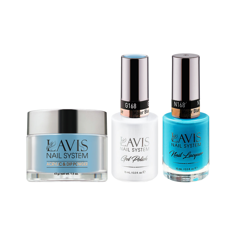 LAVIS 3 in 1 - 168 Major Blue - Acrylic & Dip Powder, Gel & Lacquer