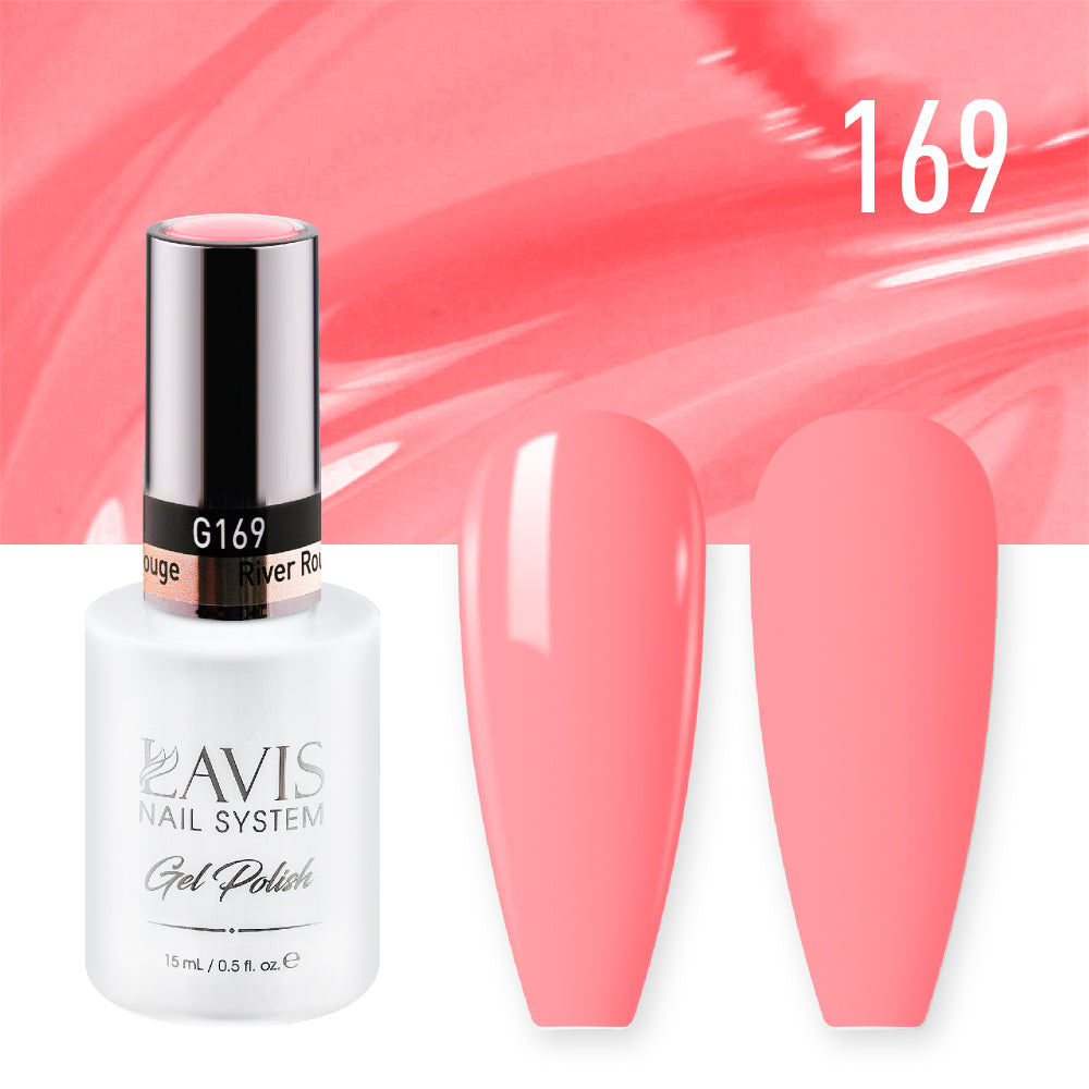 LAVIS 169 River Rouge - Gel Polish & Matching Nail Lacquer Duo Set - 0.5oz