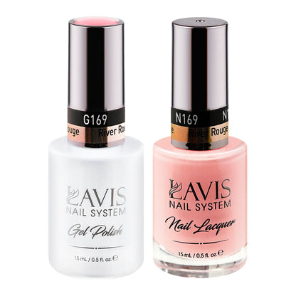 LAVIS 169 River Rouge - Gel Polish & Matching Nail Lacquer Duo Set - 0.5oz