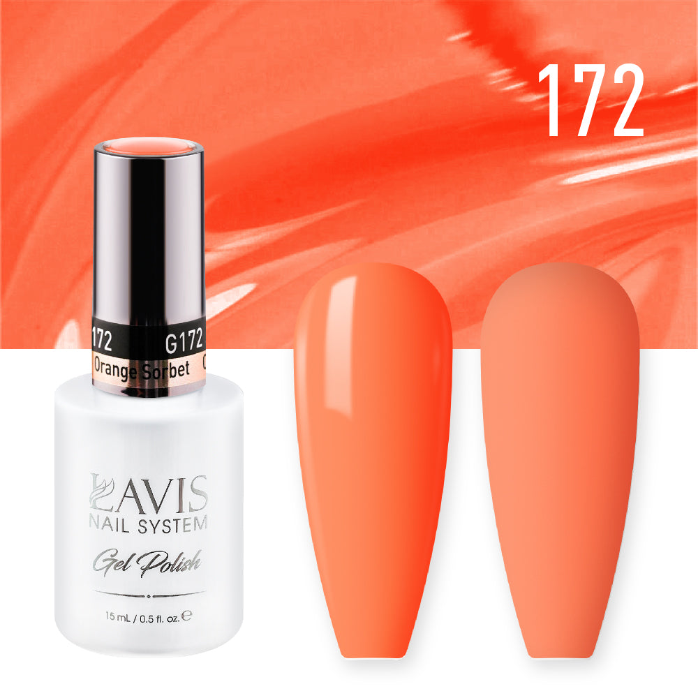 LAVIS 172 Orange Sorbet - Gel Polish 0.5 oz