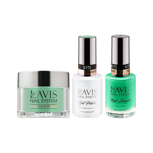 LAVIS 3 in 1 - 173 Frosted Emerald - Acrylic & Dip Powder, Gel & Lacquer