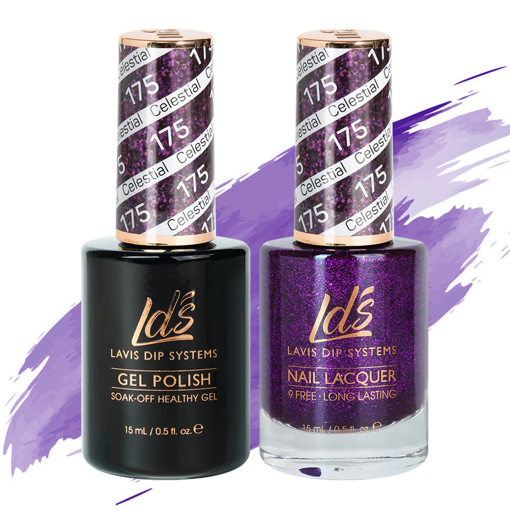 LDS 175 Celestial - LDS Healthy Gel Polish & Matching Nail Lacquer Duo Set - 0.5oz