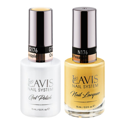 LAVIS 176 Crushed Pineapple - Gel Polish & Matching Nail Lacquer Duo Set - 0.5oz