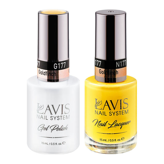 LAVIS 177 Goldfinch - Gel Polish & Matching Nail Lacquer Duo Set - 0.5oz