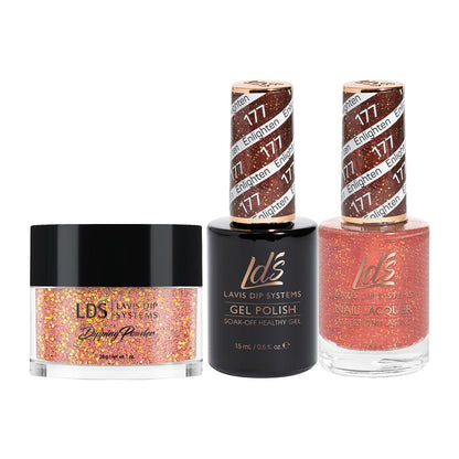 LDS 3 in 1 - 177 Enlighten - Dip (1oz), Gel & Lacquer Matching