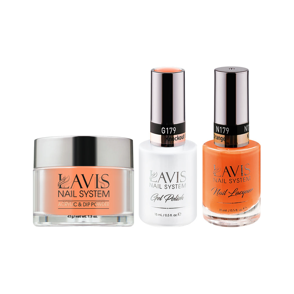 LAVIS 3 in 1 - 179 Knockout Orange - Acrylic & Dip Powder, Gel & Lacquer