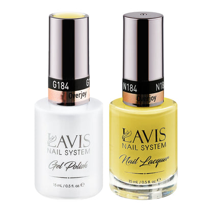 LAVIS 184 Overjoy - Gel Polish & Matching Nail Lacquer Duo Set - 0.5oz