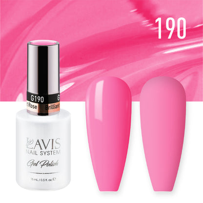 LAVIS 190 Brilliant Rose - Nail Lacquer 0.5 oz