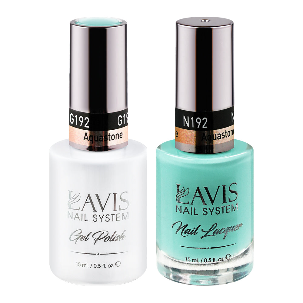 LAVIS 192 Aquastone - Gel Polish & Matching Nail Lacquer Duo Set - 0.5oz