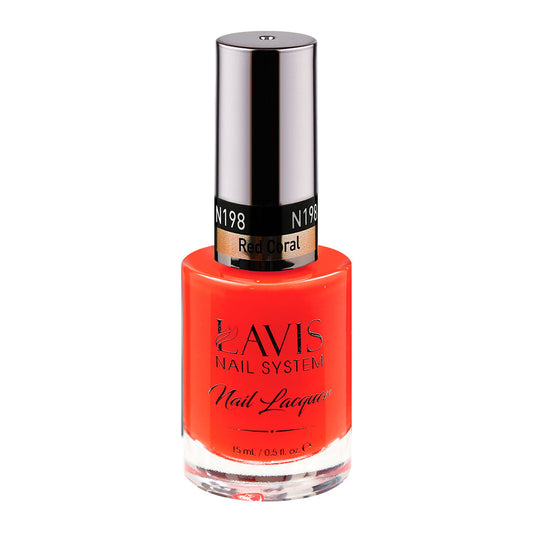 LAVIS 198 Red Coral - Nail Lacquer 0.5 oz