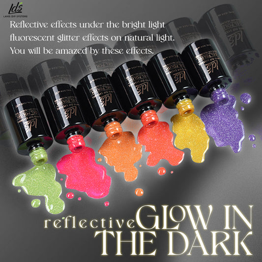  LDS 3 Dandelion - Gel Polish 0.5 oz - Reflective Glitter Glow In The Dark by LDS sold by DTK Nail Supply