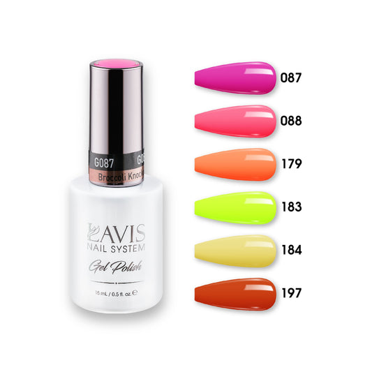 Lavis Gel Color Set 14 (6 colors) : 087; 088; 179; 183; 184; 197