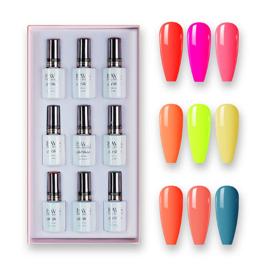 9 Lavis Holiday Gel Nail Polish Collection - SET 14 - 085; 087; 088; 179; 183; 184; 197; 196; 201