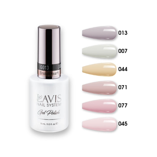 Lavis Gel Color Set 2 (6 colors) : 013; 007; 044; 071; 077; 045