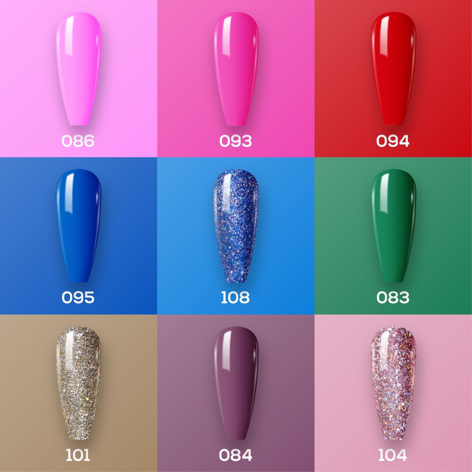 9 Lavis Holiday Gel Nail Polish Collection - THE ESSENTIALS - 083; 084; 086; 093; 094; 095; 101; 104; 108