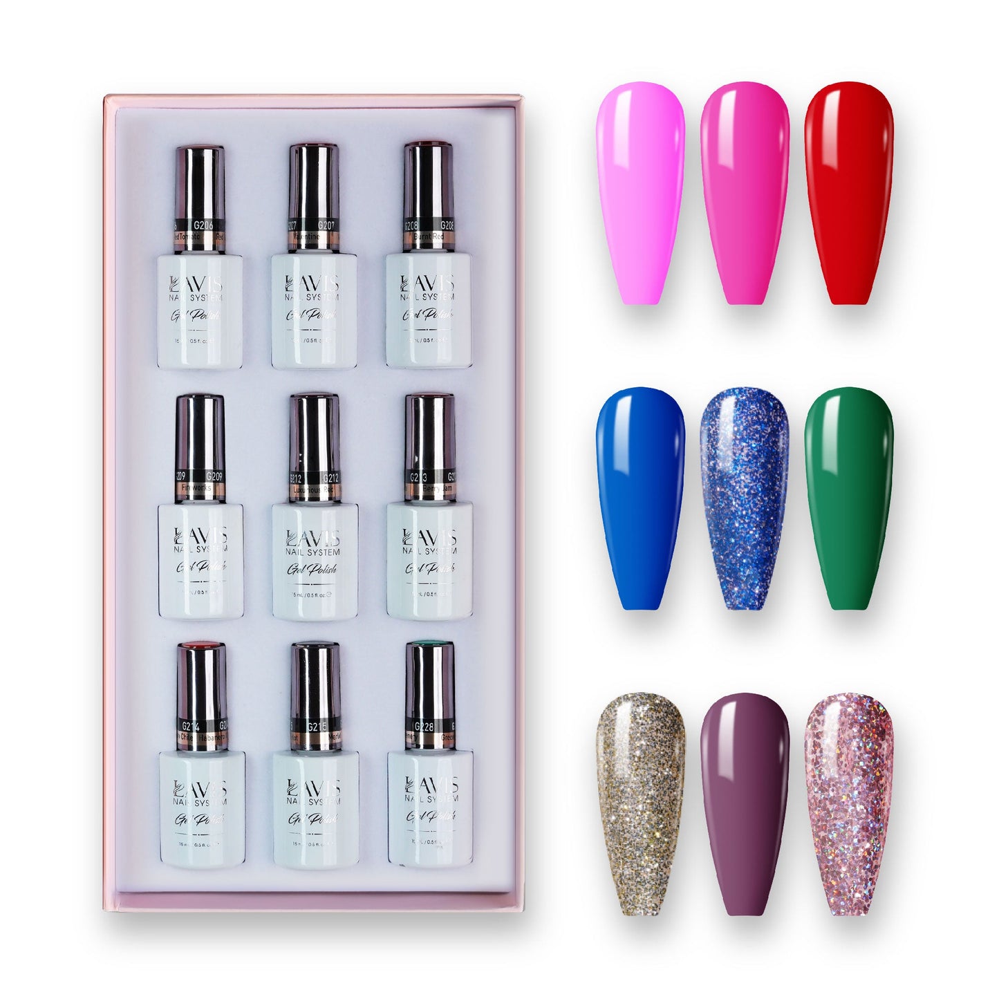 9 Lavis Holiday Gel Nail Polish Collection - THE ESSENTIALS - 083; 084; 086; 093; 094; 095; 101; 104; 108