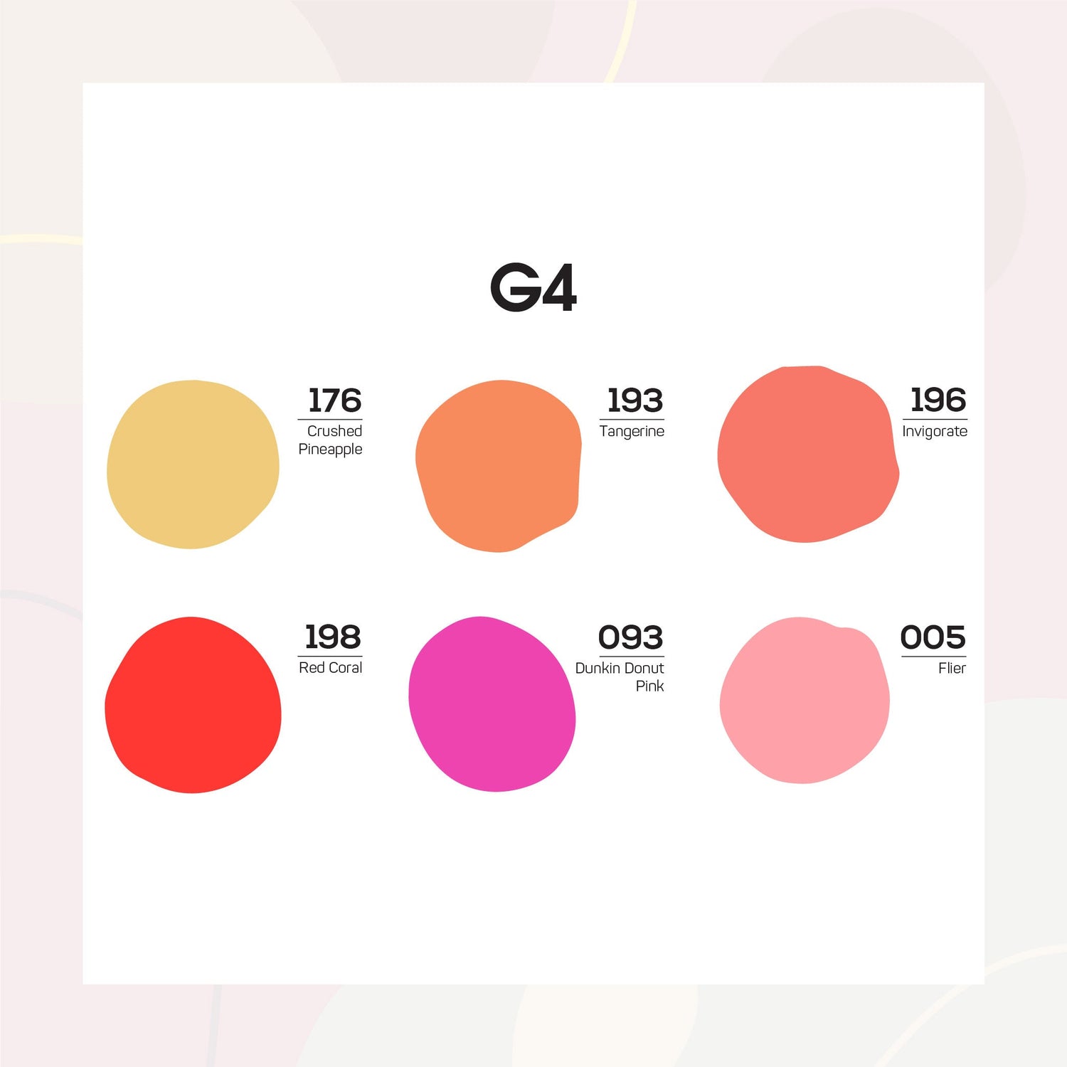 Lavis Gel Summer Color Set G4 (6 colors) : 176, 193, 196, 198, 093, 005