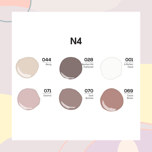 Lavis Healthy Nail Lacquer  Set N4 (6 colors) : 044, 028, 001, 071, 070, 069