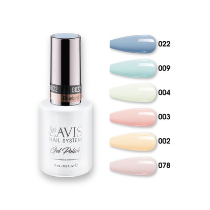 Lavis Gel Color Set 4 (6 colors) : 022; 009; 004; 003; 002; 078