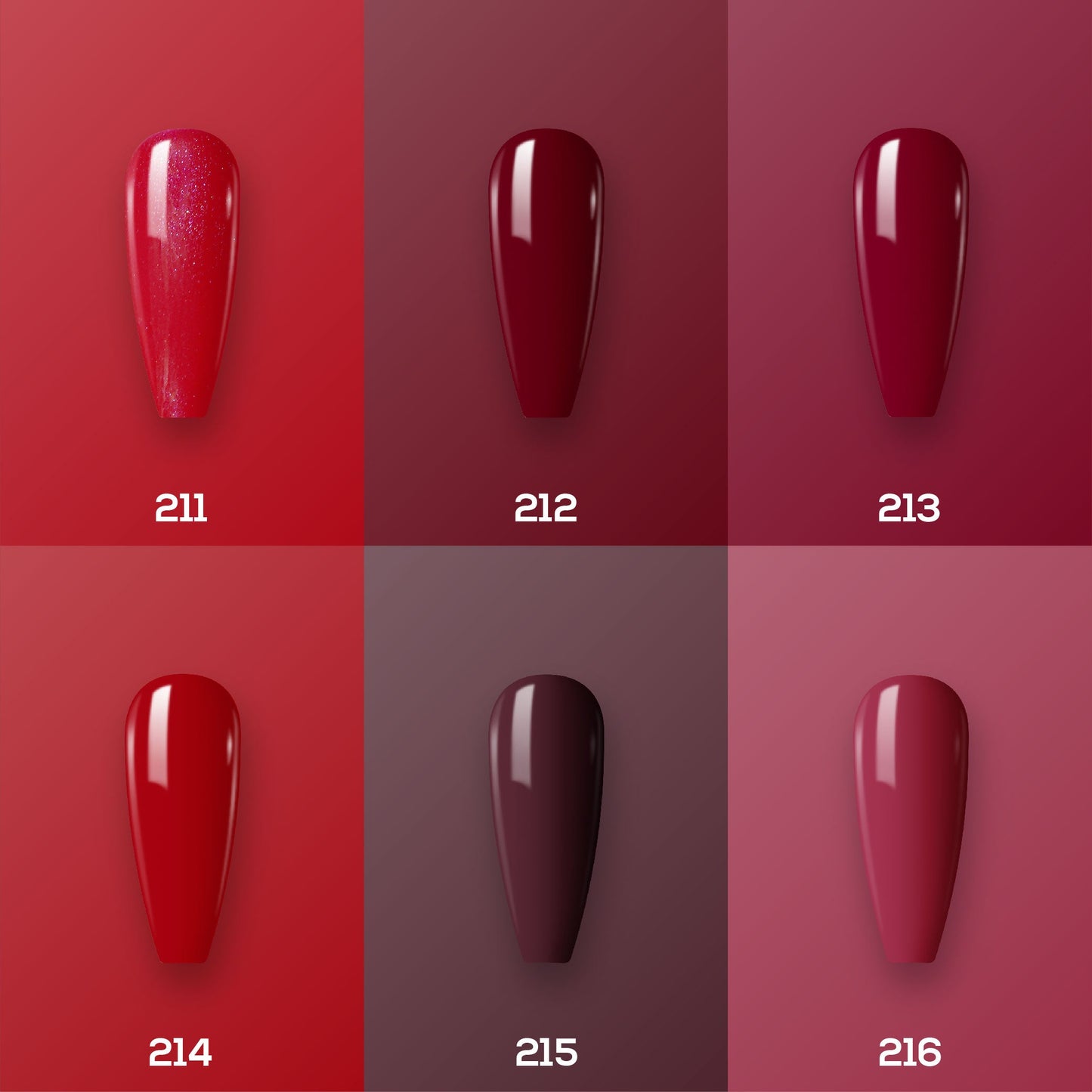 Lavis Healthy Nail Lacquer Holiday Fall Set N4 (6 colors) : 211, 212, 213, 214, 215, 216