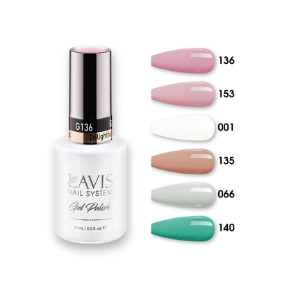 Lavis Gel Color Set 5 (6 colors) : 136; 153; 001; 135; 066; 140