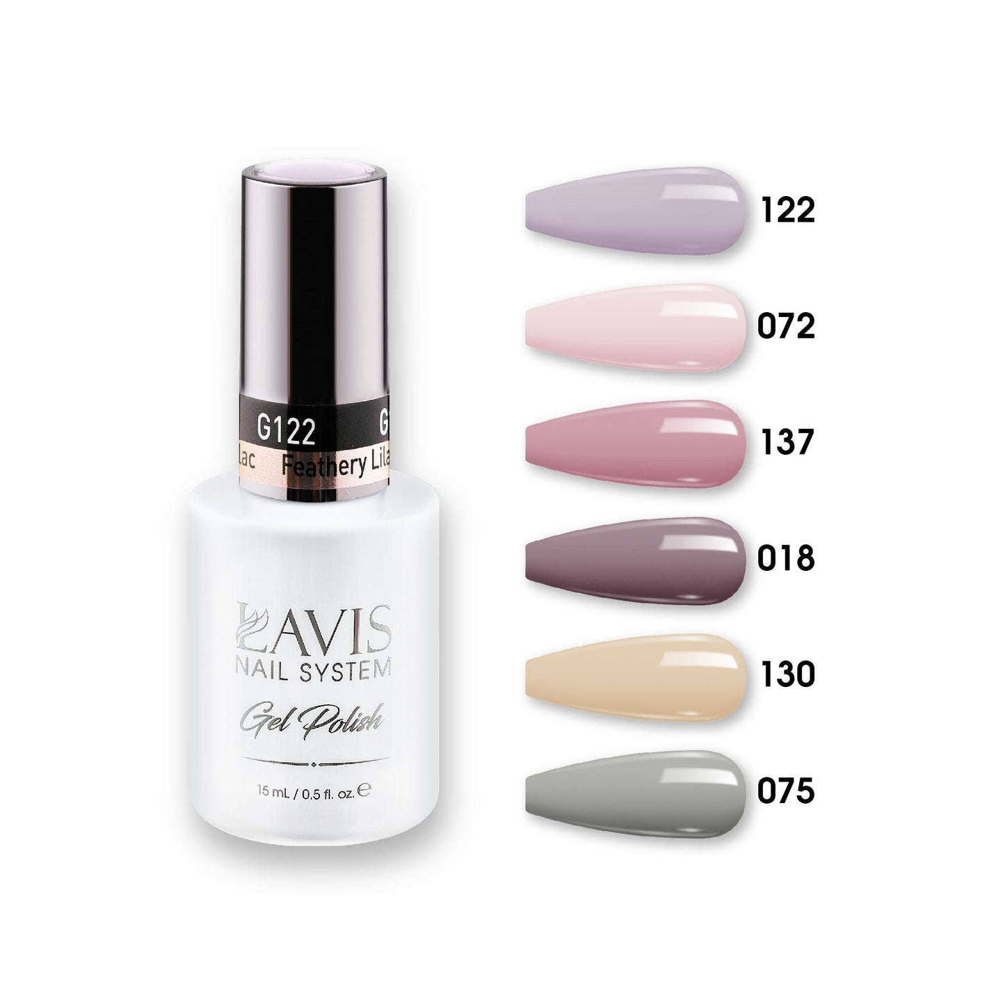 Lavis Gel Color Set 6 (6 colors) : 122; 072; 137; 018; 130; 075