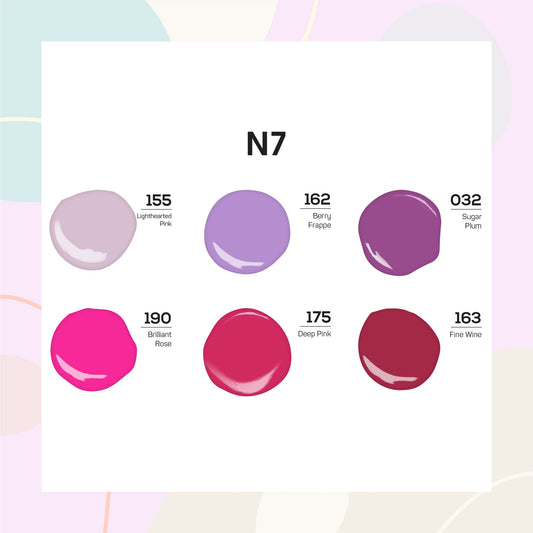 Lavis Healthy Nail Lacquer  Set N7 (6 colors) : 155, 162, 032, 190, 175, 163