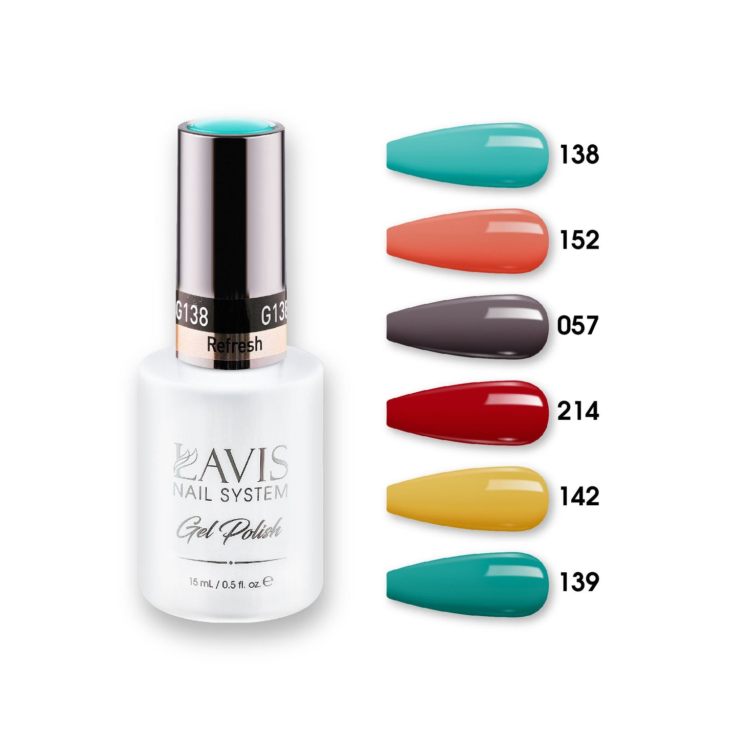 Lavis Gel Color Set 7 (6 colors) : 138; 152; 057; 214; 142; 139