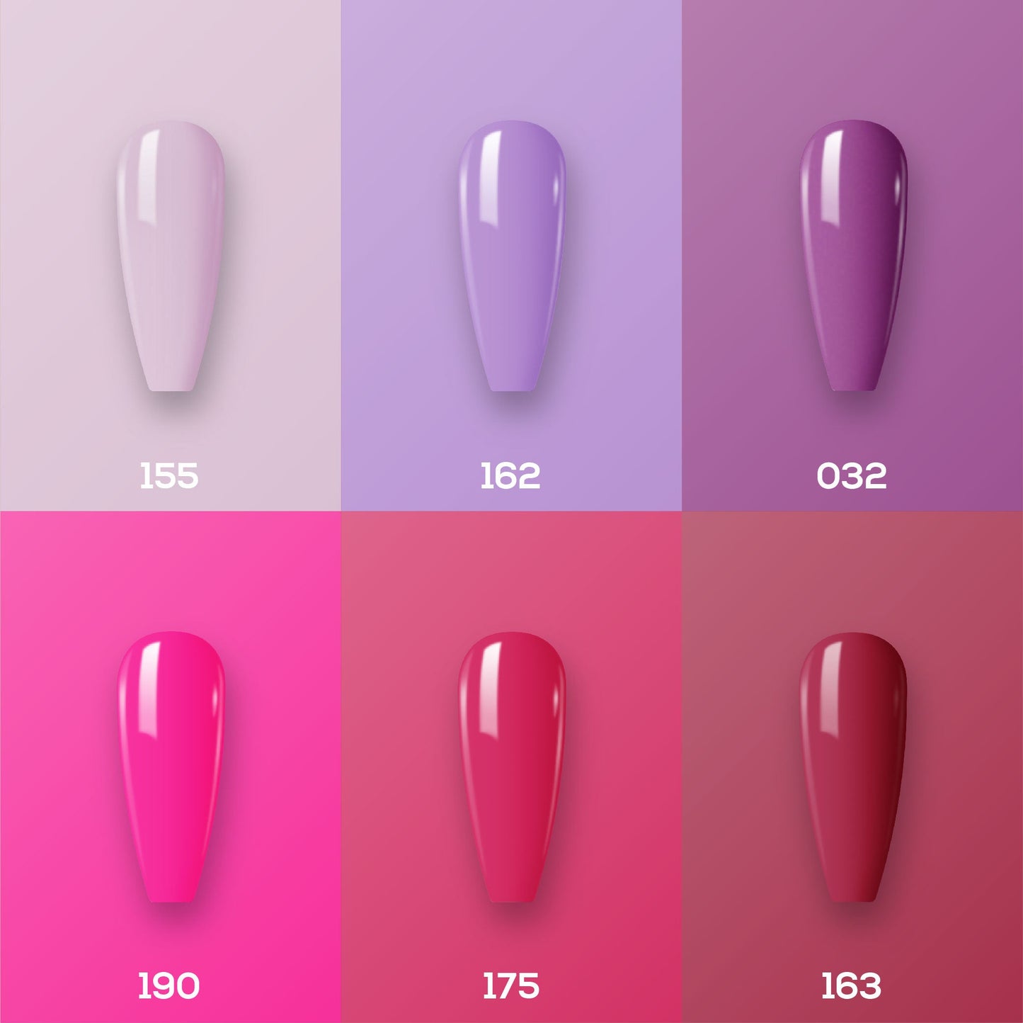 Lavis Gel Color Set G7 (6 colors) : 155, 162, 032, 190, 175, 163