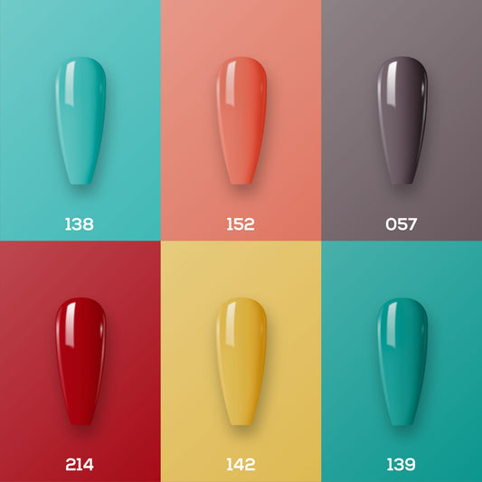 Lavis Gel Color Set 7 (6 colors) : 138; 152; 057; 214; 142; 139