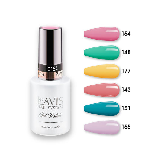 Lavis Gel Color Set 9 (6 colors) : 154; 148; 177; 143; 151; 155