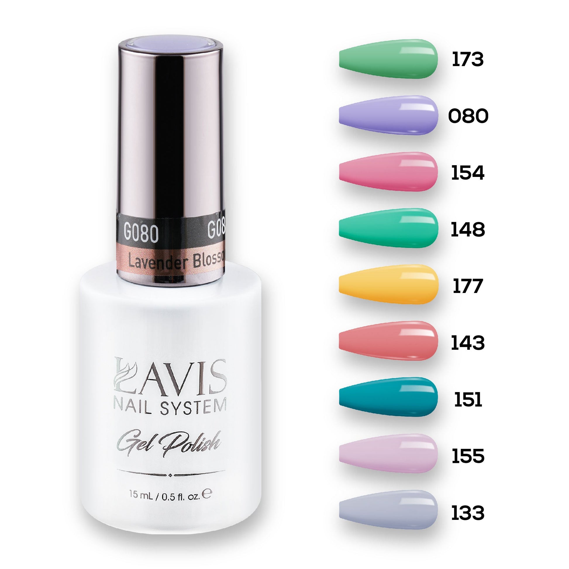 9 Lavis Holiday Gel Nail Polish Collection - SET 9 - 173; 080; 154; 148; 177; 143; 151; 155; 133