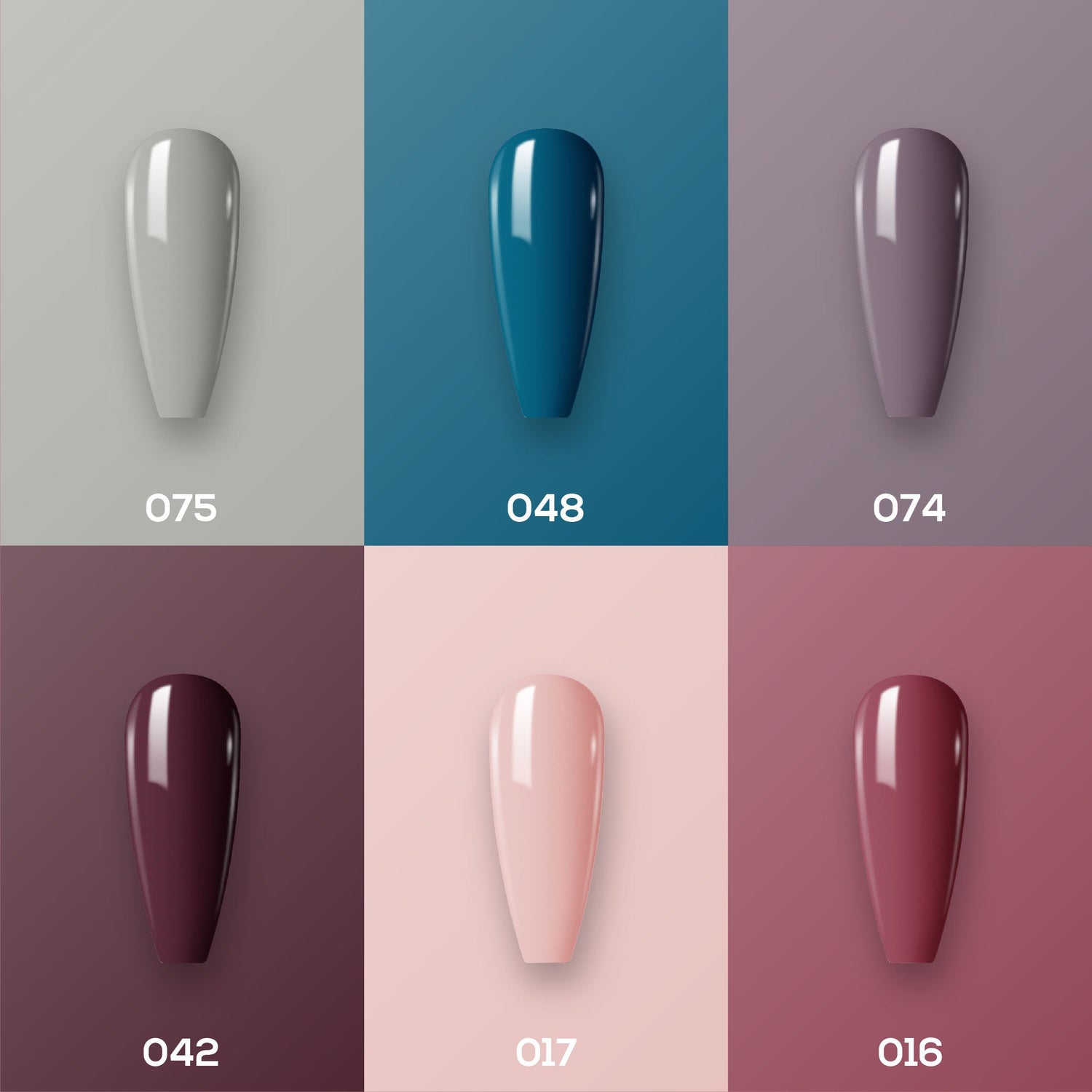 Lavis Healthy Nail Lacquer  Set N9 (6 colors) : 75, 48, 74, 42, 17, 16