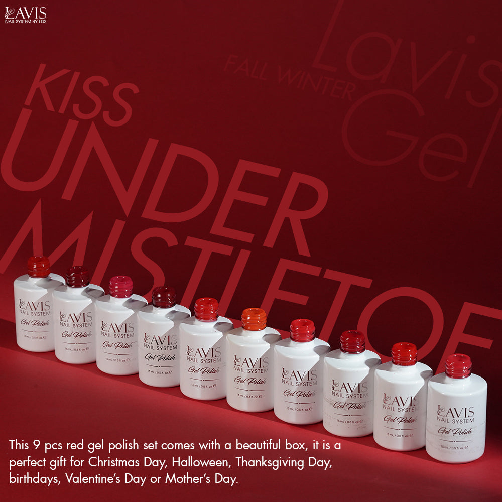 Lavis Gel Kiss Under Mistletoe Set G7 (9 colors) : 205, 206, 207, 208, 209, 210, 211, 212, 213