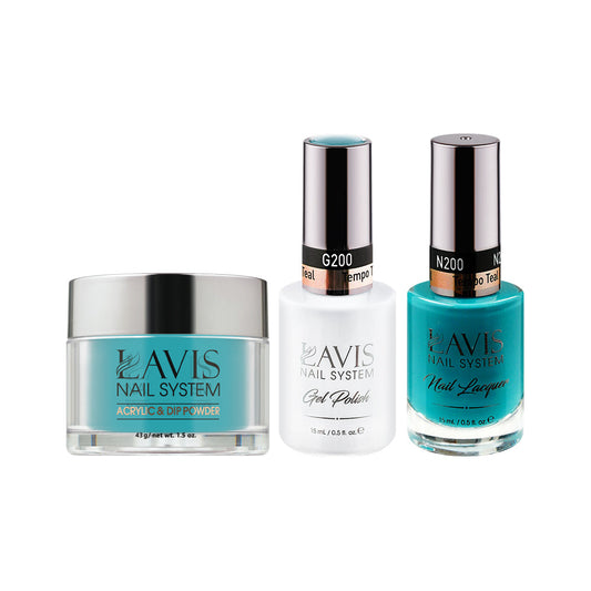 LAVIS 3 in 1 - 200 Tempo Teal - Acrylic & Dip Powder, Gel & Lacquer