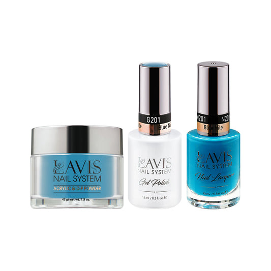 LAVIS 3 in 1 - 201 Blue Nile - Acrylic & Dip Powder, Gel & Lacquer