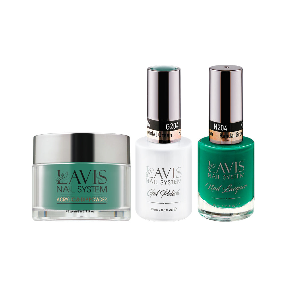 LAVIS 3 in 1 - 204 Kendal Green - Acrylic & Dip Powder, Gel & Lacquer